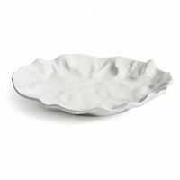Assiette Faille Albatre - Packshot 3/4 fond blanc