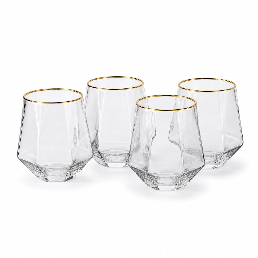 Set 4 verres Facette — Or