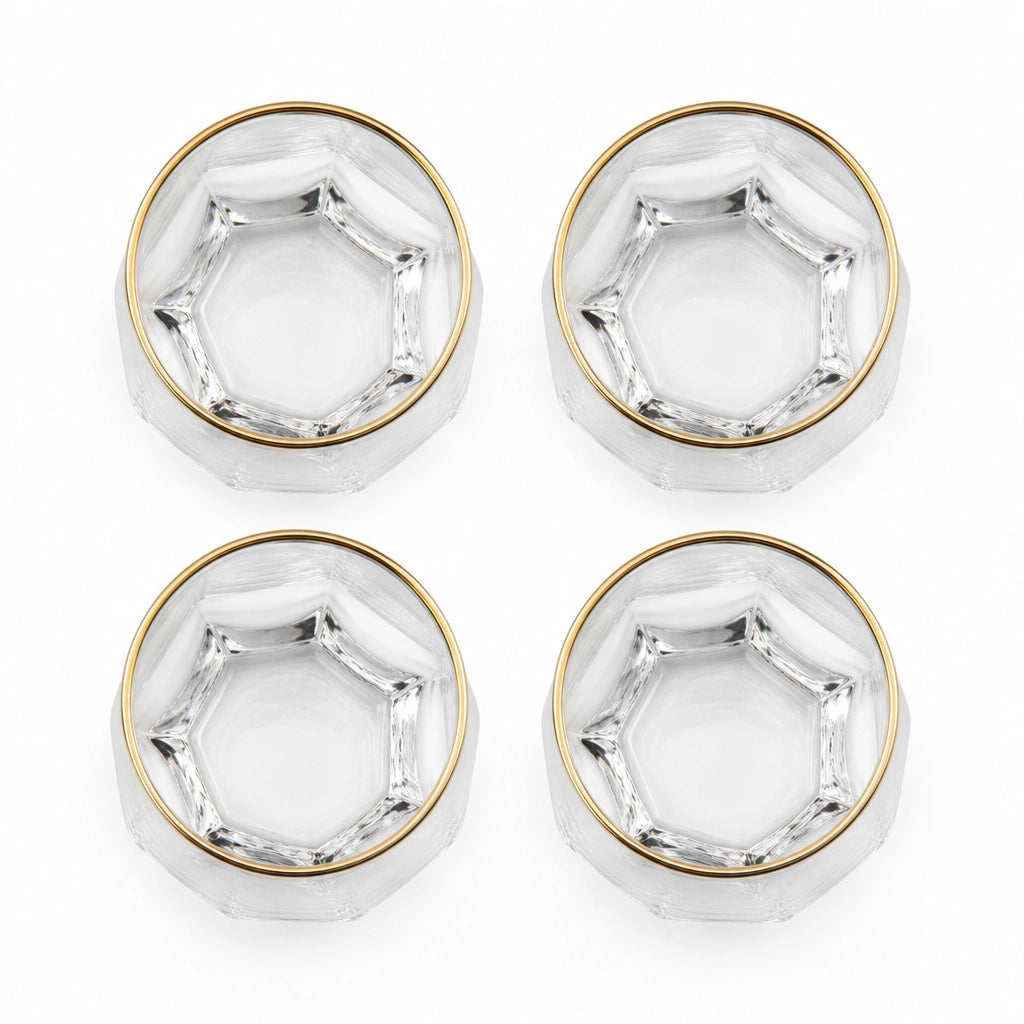 Set 4 verres Facette — Or