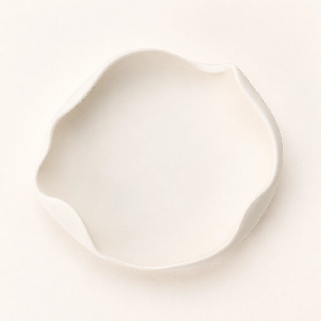Assiette Crete Albatre - Packshot top-down 90