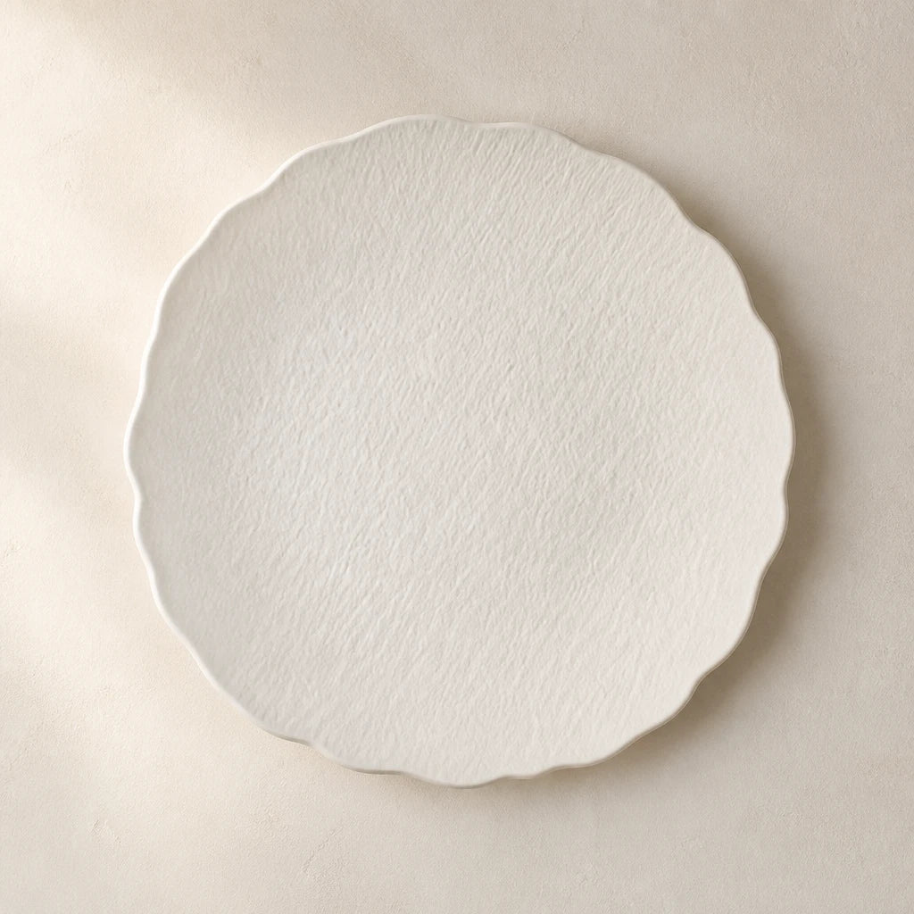 Assiette Petale Albatre - Packshot top-down 90