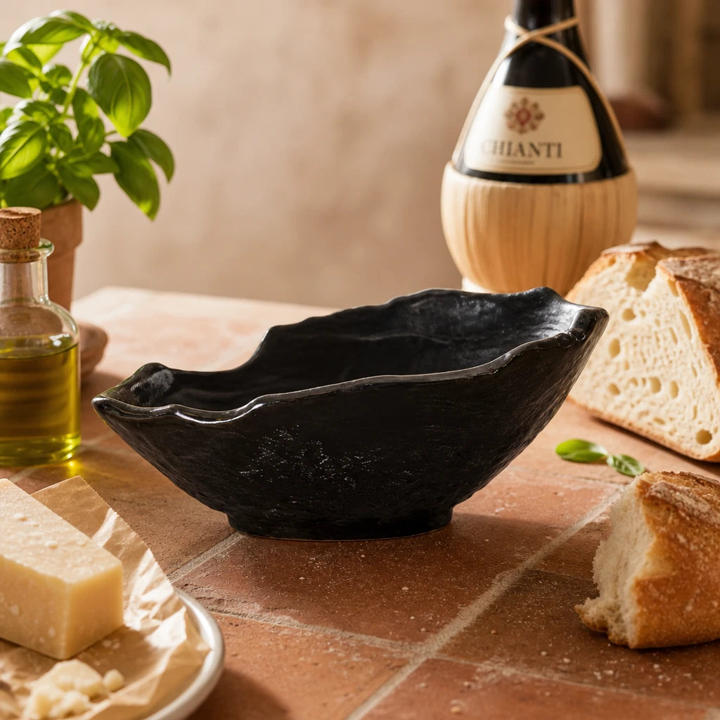 Saladier Onde Onyx - Table trattoria italienne rustique