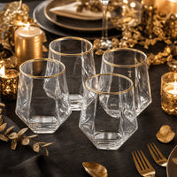 Set 4 verres Facette — Or