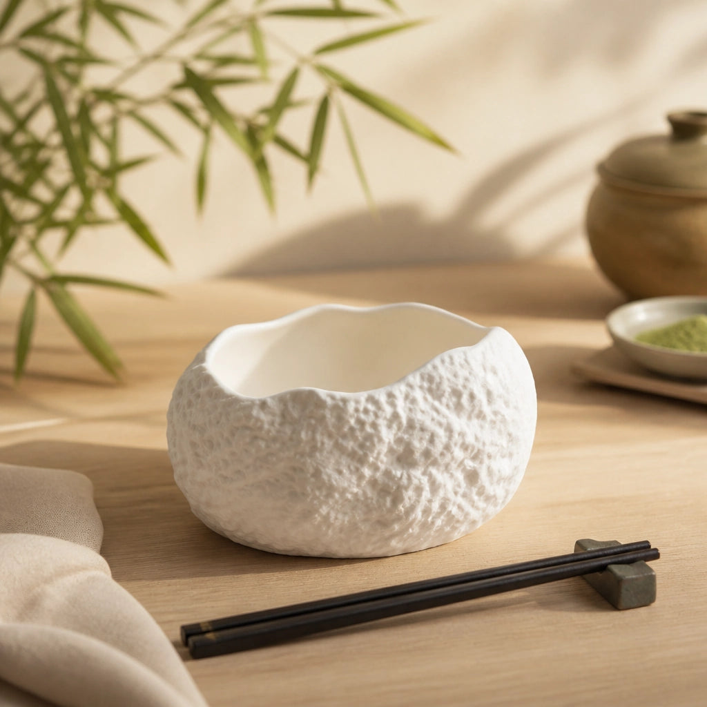 Bol Goutte Albatre - Cuisine japonaise zen bois clair bambou