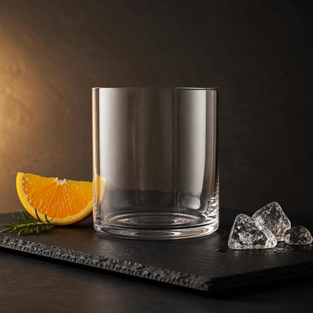 Set 4 verres Pur Tumbler - Ardoise minimaliste orange romarin