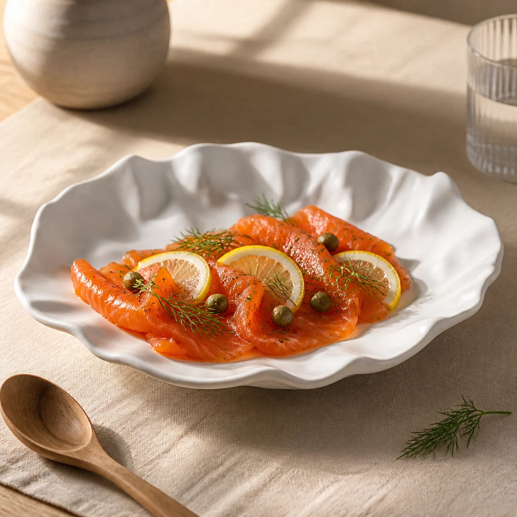 Assiette Faille Albatre - Gravlax saumon aneth