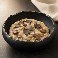 Assiette creuse Vasque Onyx - Risotto cepes truffe noire parmesan