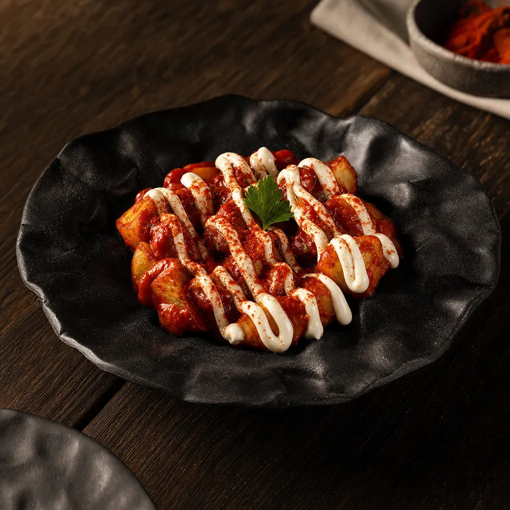 Assiette Faille Onyx - Patatas bravas sauce tomate aioli