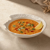 Assiette creuse Roche Albatre - Soupe lentilles corail coriandre