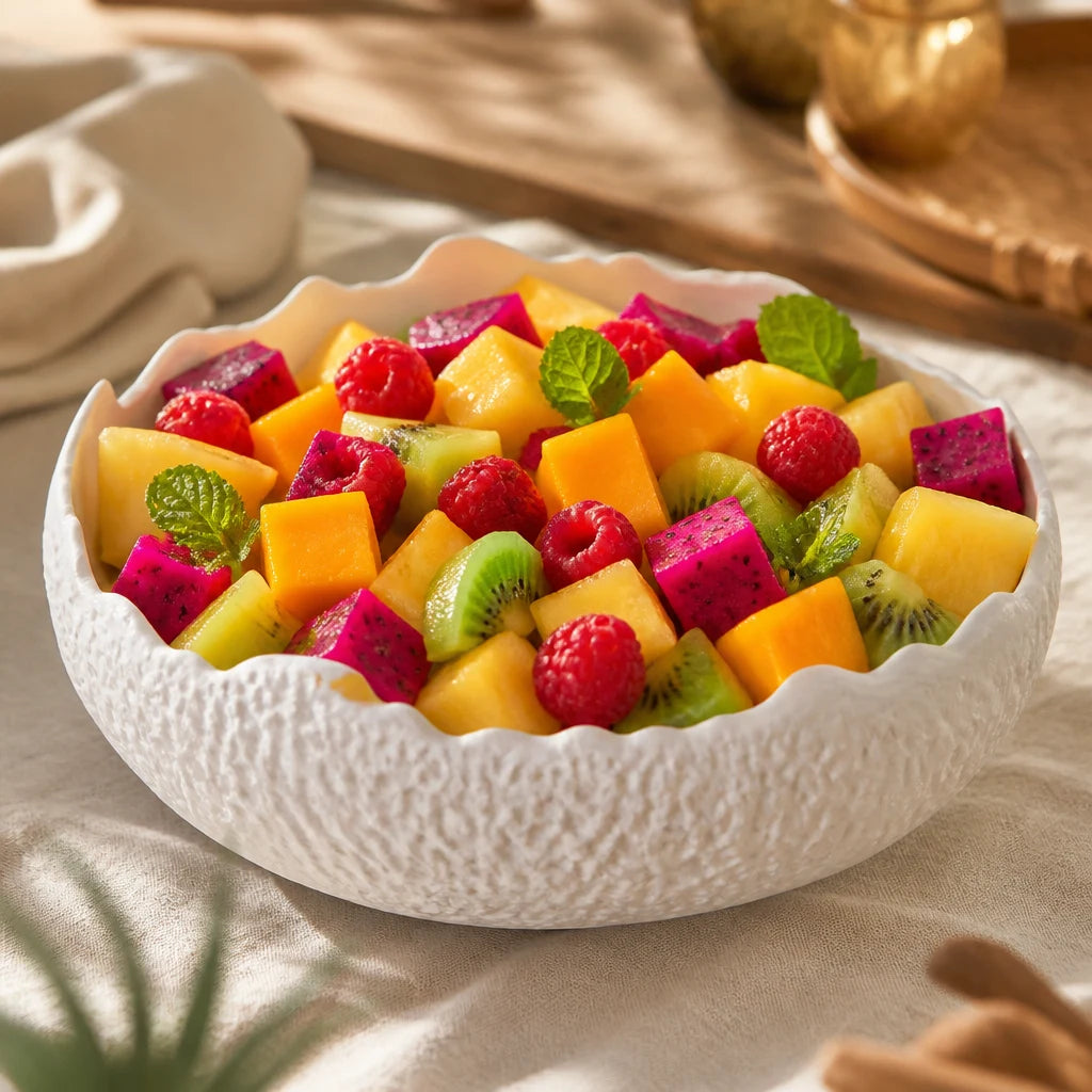 Saladier Bassin Albatre - Fruits exotiques mangue ananas kiwi dragon