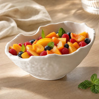 Saladier Onde Albatre - Fruits d'ete peches abricots framboises