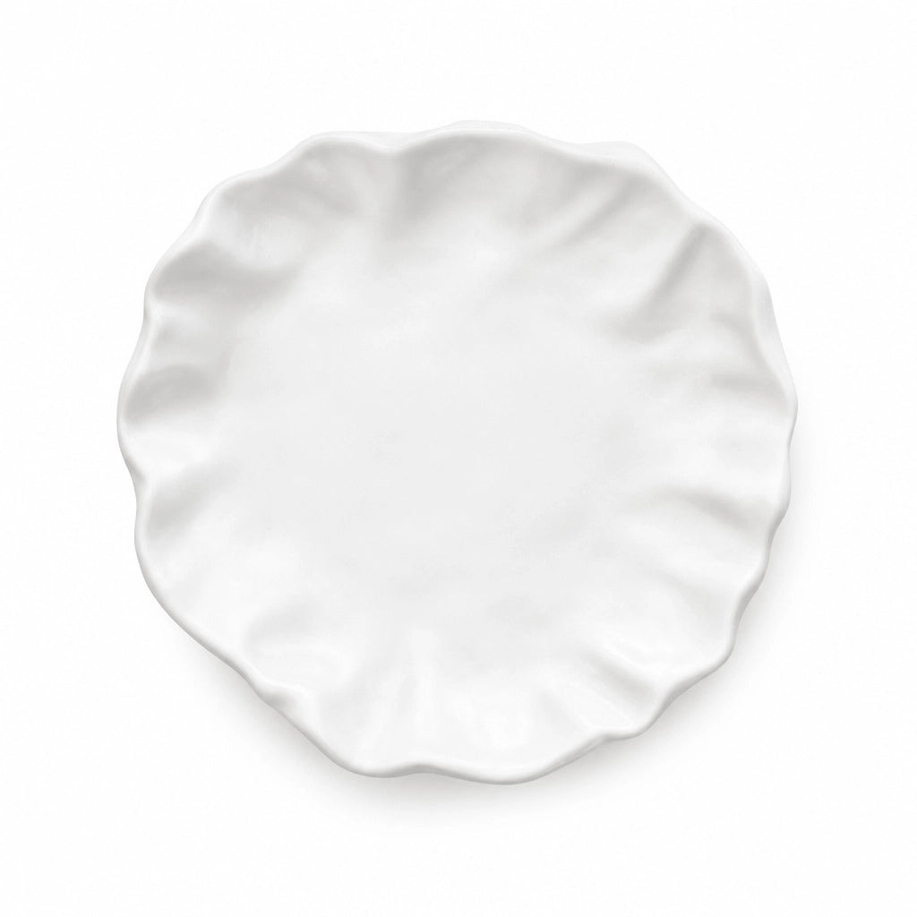 Assiette Faille Albatre - Packshot top-down 90 fond blanc